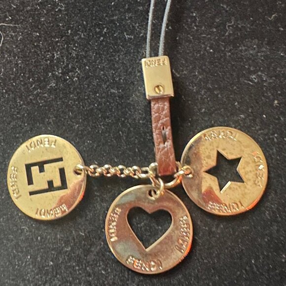Fendi Gold 3 ID Disc Charm Set - EUC - Picture 2 of 2